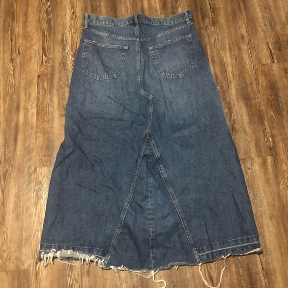 Gap Skirt Women's 16 Denim Maxi Split Hem in Medium Indigo Wash - Picture 5 of 6